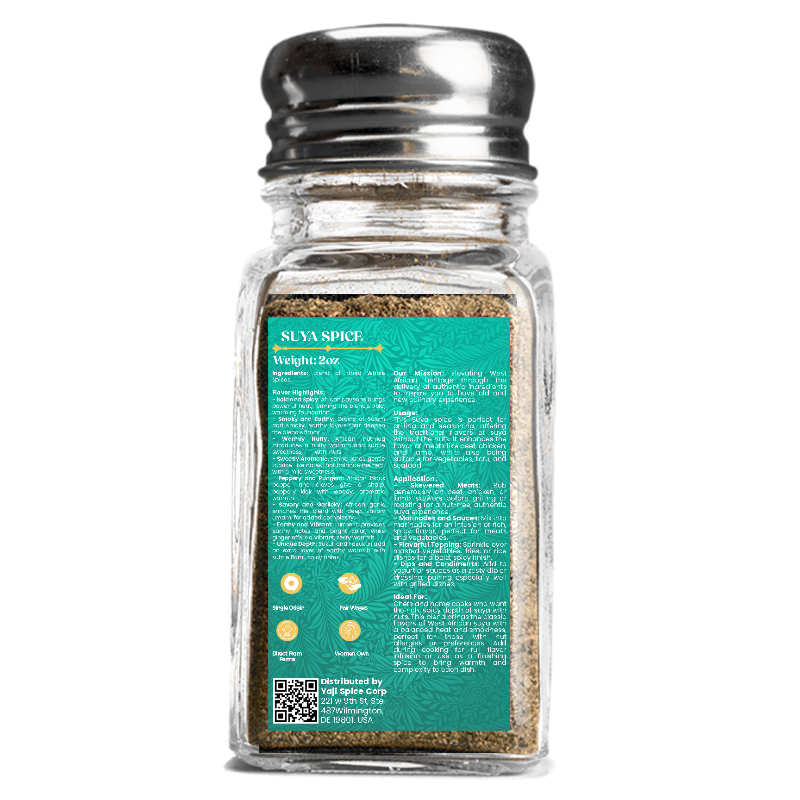 Yaji Spice Suya Spice Bottle Back